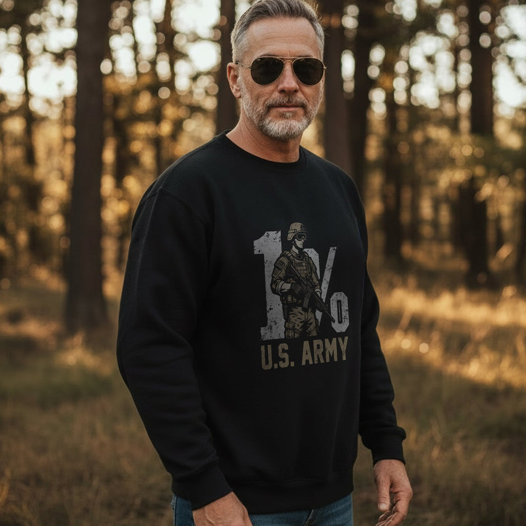 1% US Army Proud Military Veteran Honor Sweatshirt product image 3