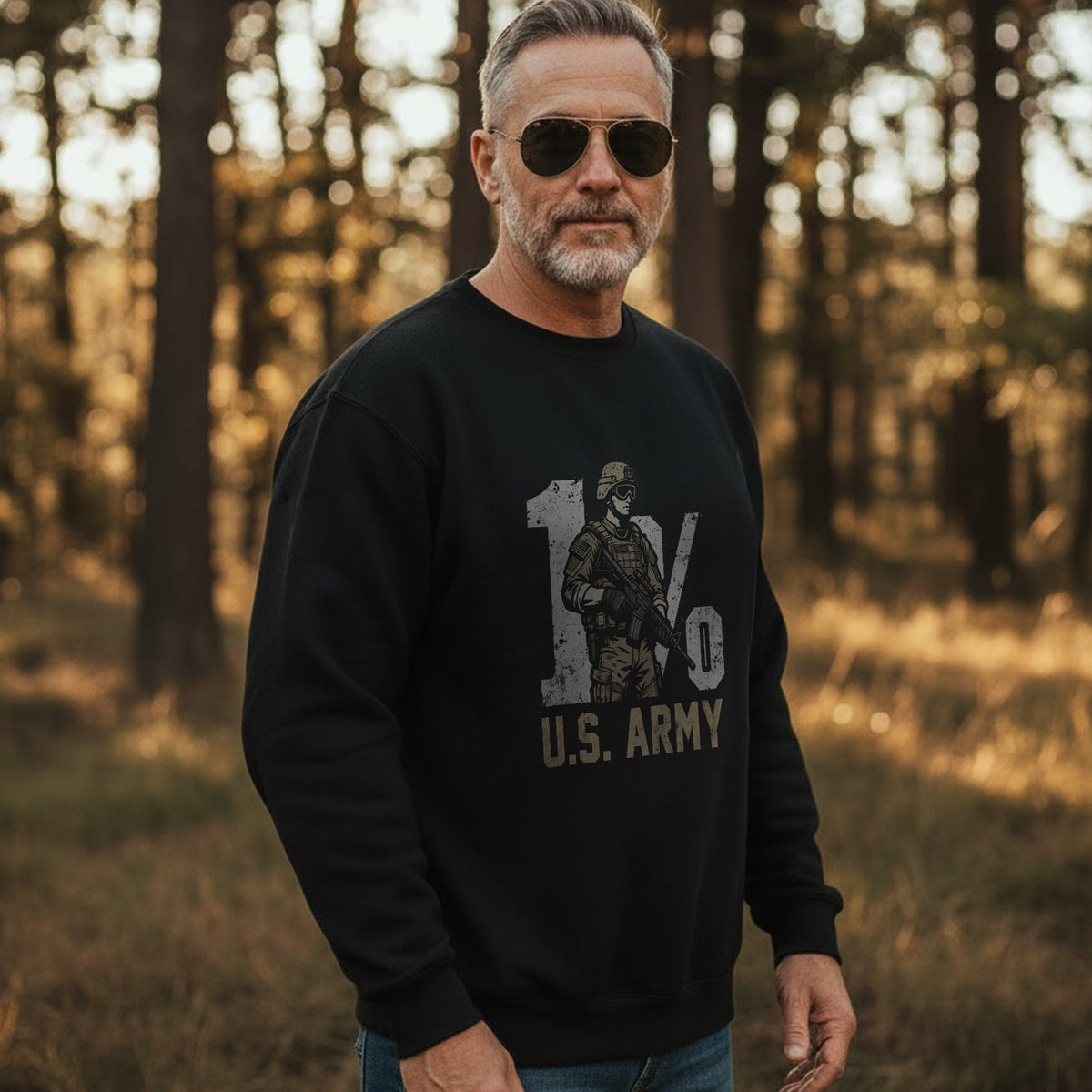 1% US Army Proud Military Veteran Honor Sweatshirt product image 3