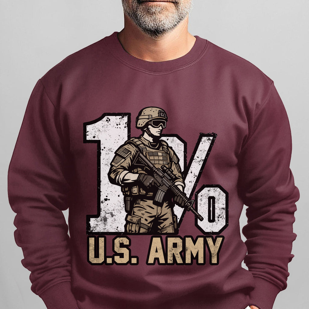 1% US Army Proud Military Veteran Honor Sweatshirt product image 14