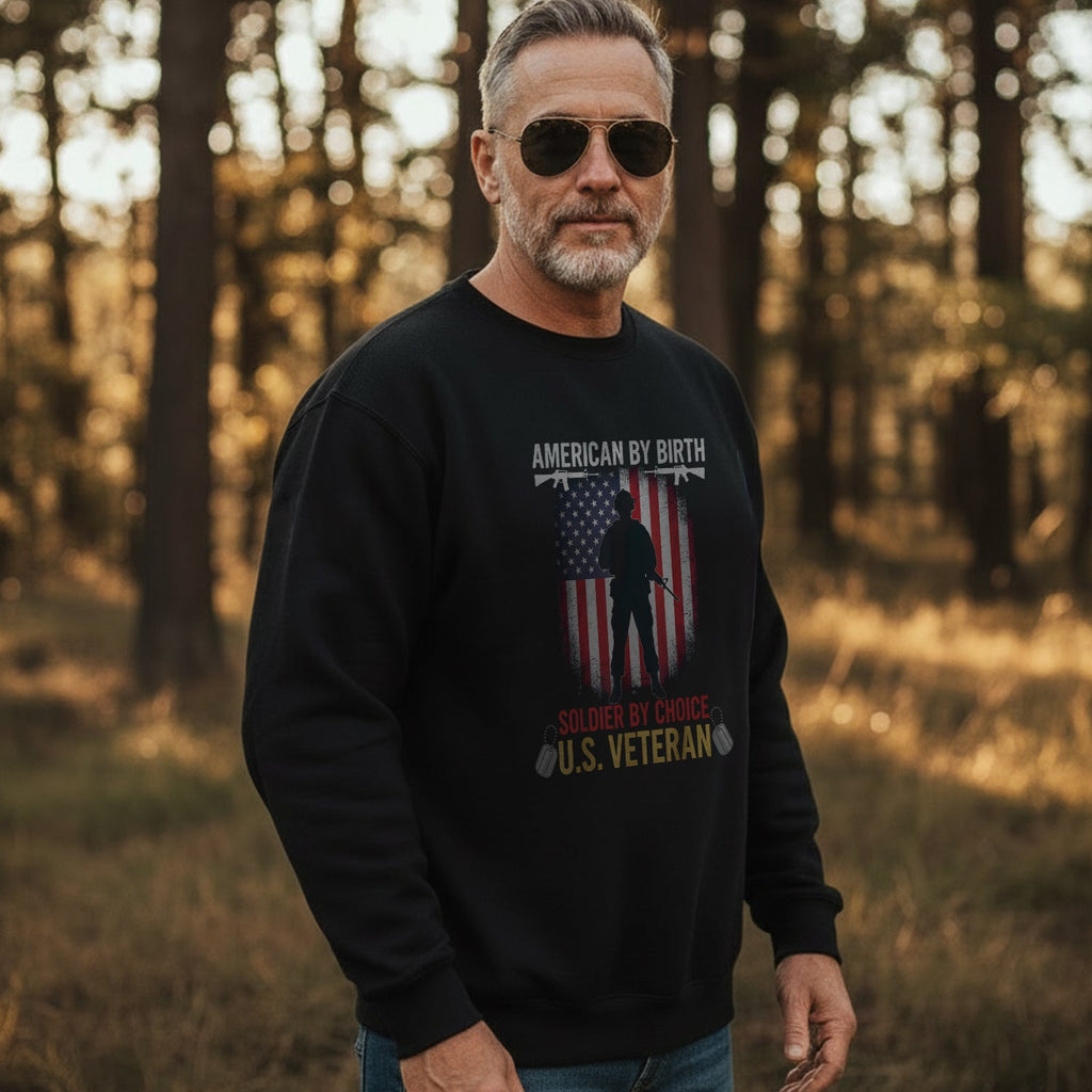 American by Birth Soldier by Choice US Sweatshirt product image 3