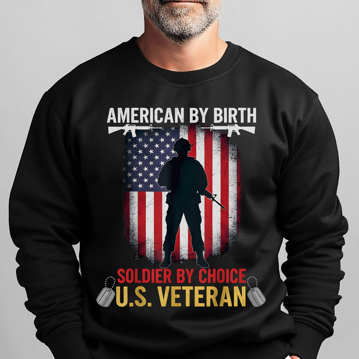 American by Birth Soldier by Choice US Sweatshirt product image 6