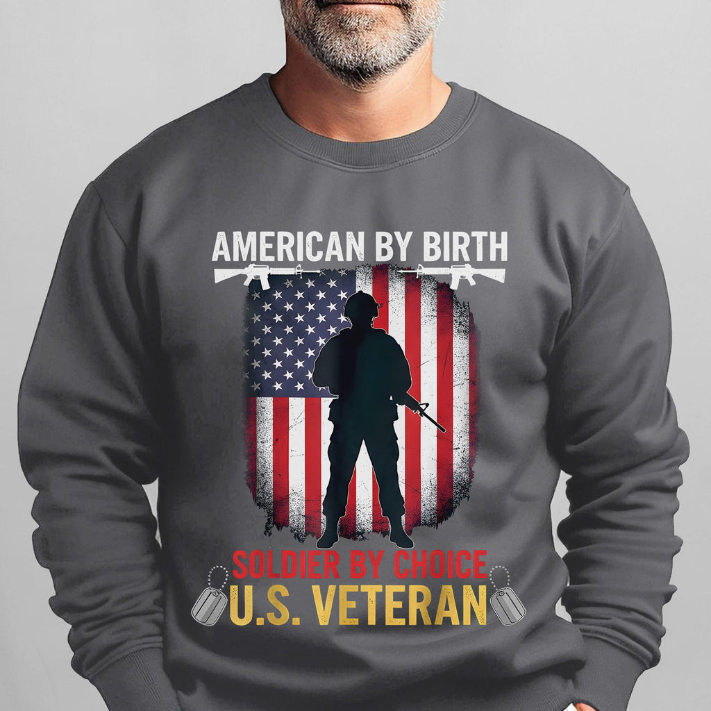 American by Birth Soldier by Choice US Sweatshirt product image 9