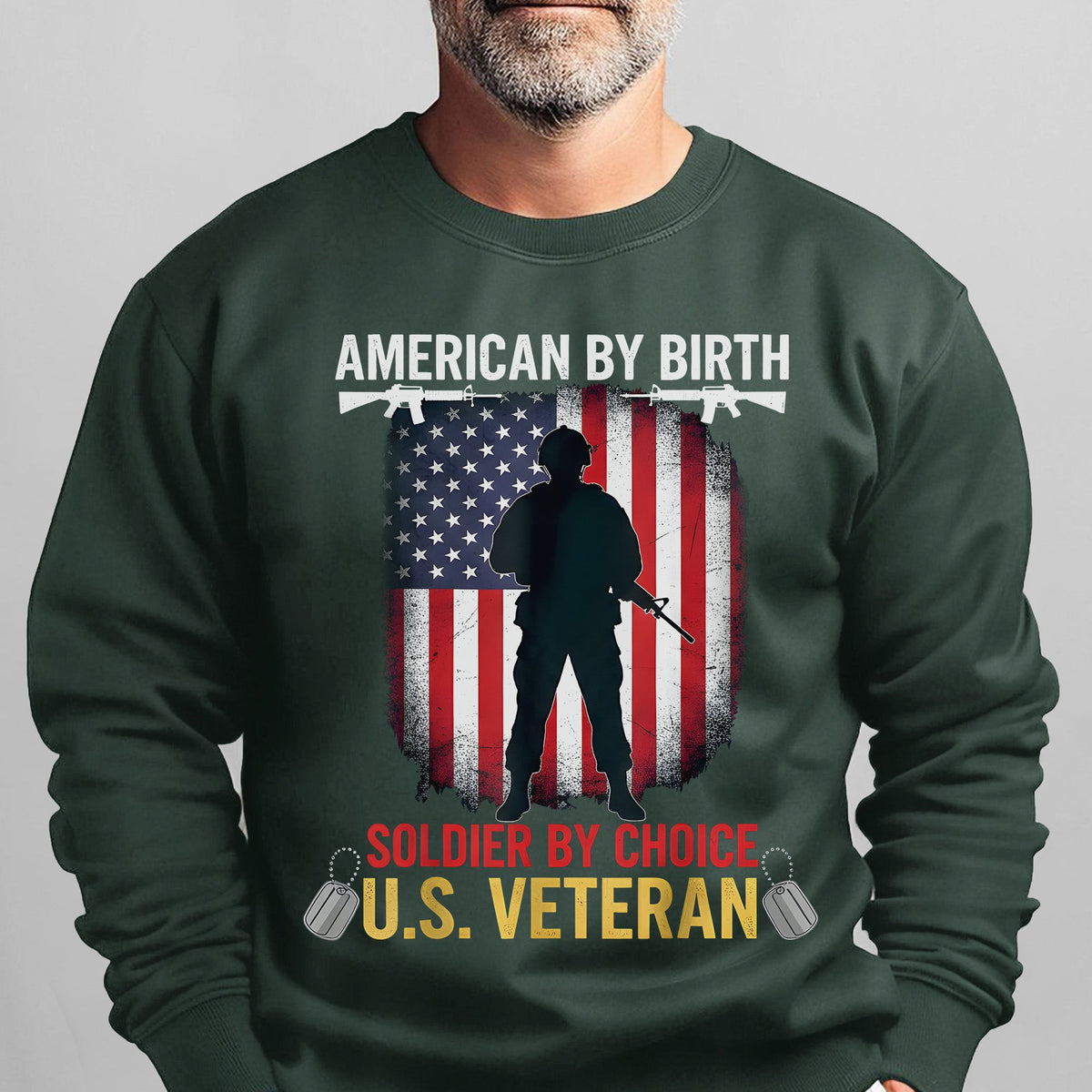 American by Birth Soldier by Choice US Sweatshirt product image 11