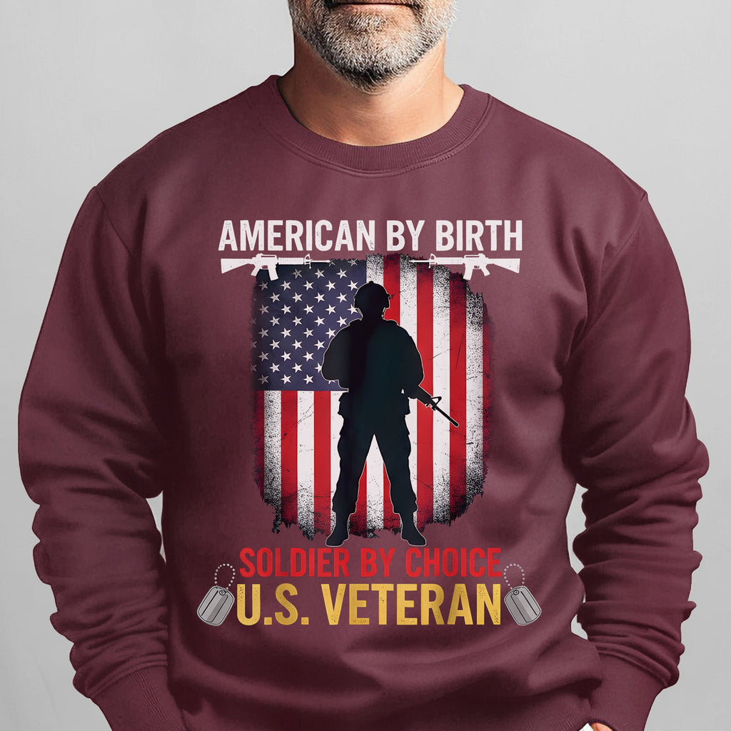 American by Birth Soldier by Choice US Sweatshirt product image 14