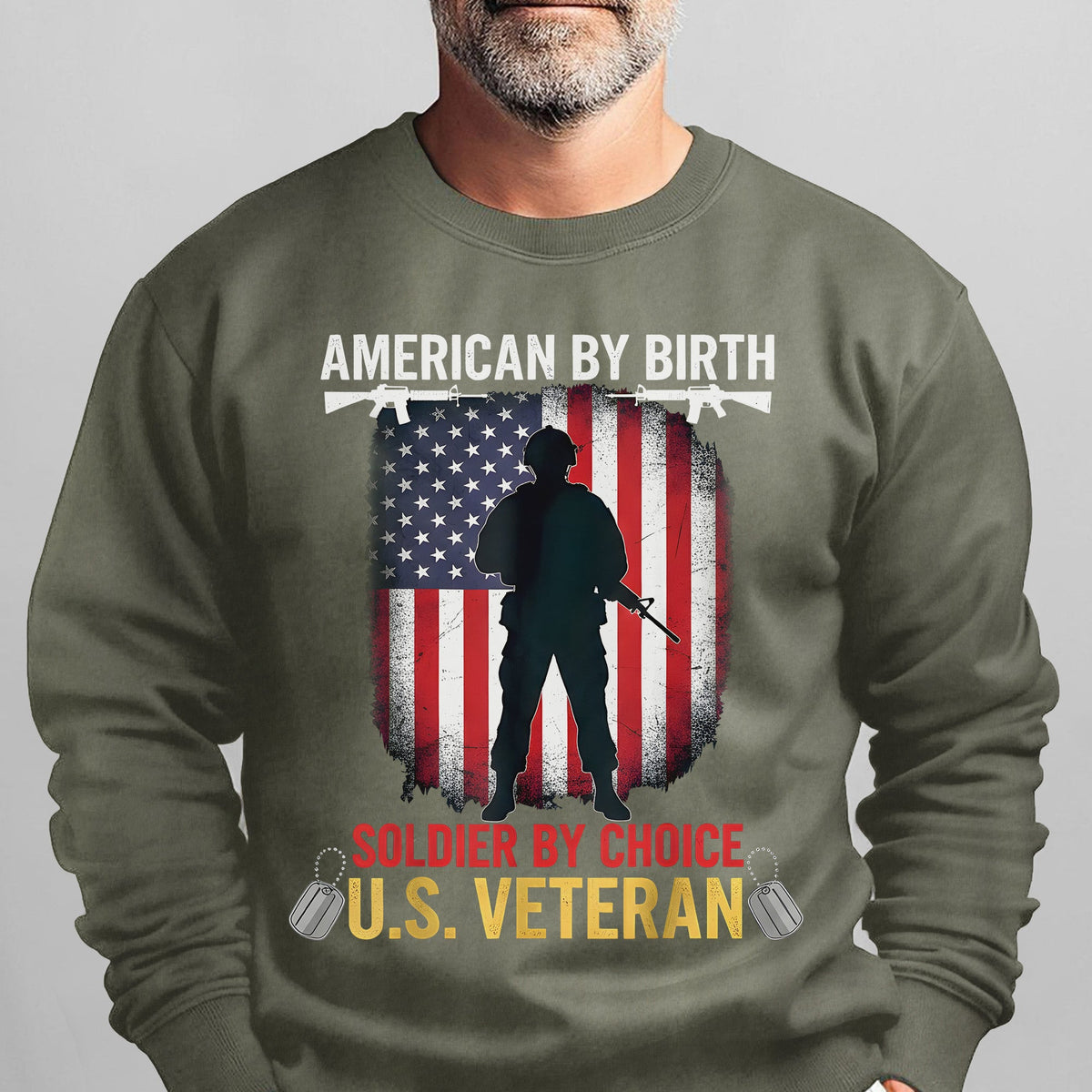 American by Birth Soldier by Choice US Sweatshirt product image 10