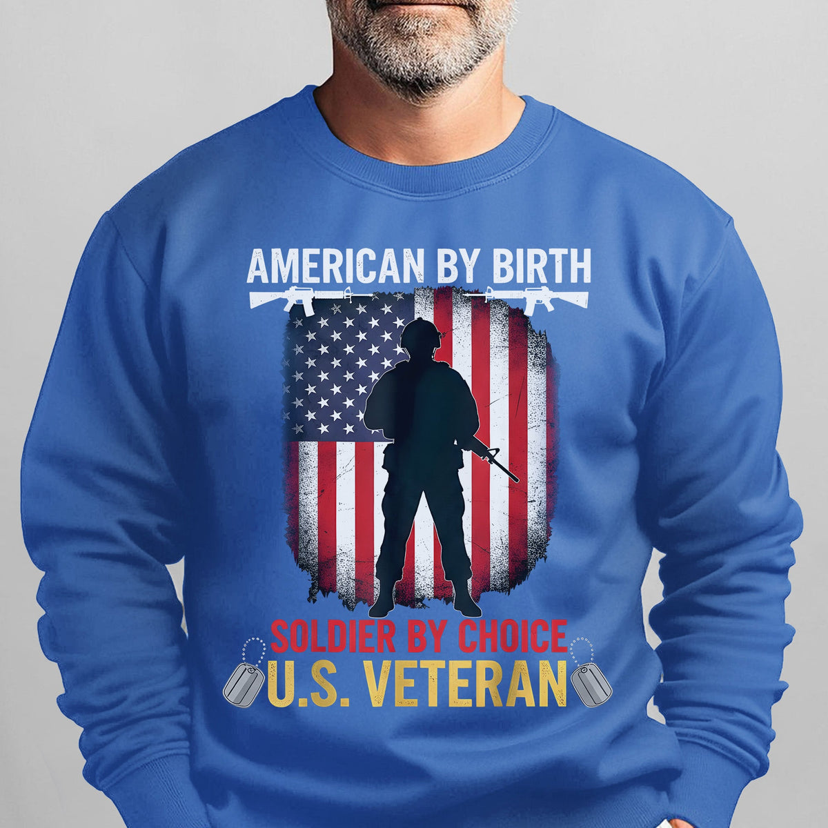 American by Birth Soldier by Choice US Sweatshirt product image 13