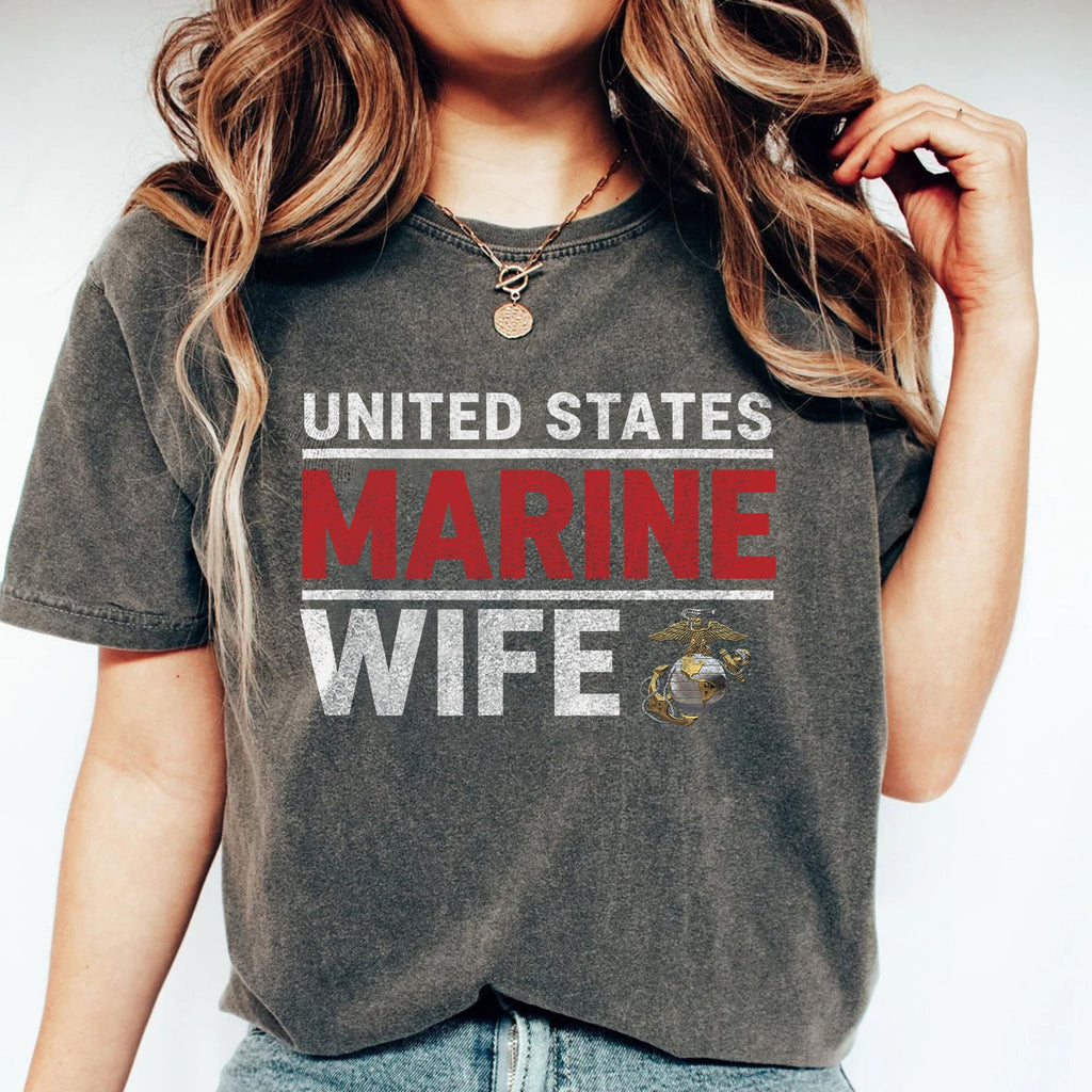 United States Marines Wife Comfort Colors T-Shirt product image 1