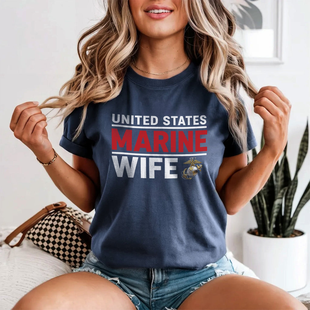 United States Marines Wife Comfort Colors T-Shirt product image 4