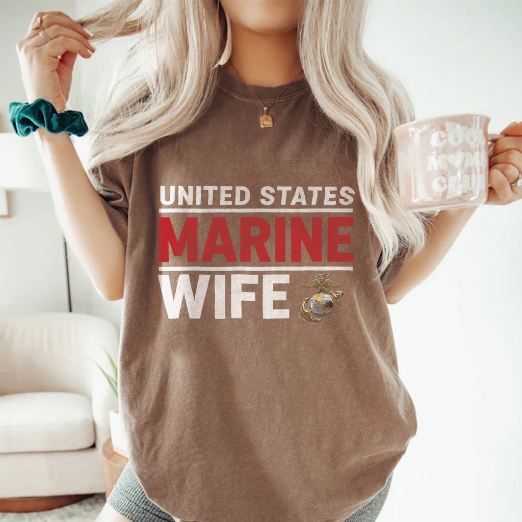 United States Marines Wife Comfort Colors T-Shirt product image 5