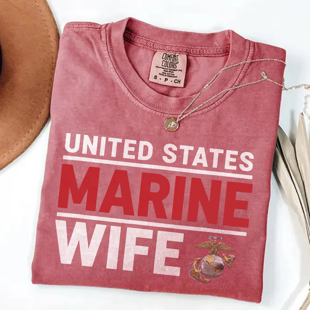 United States Marines Wife Comfort Colors T-Shirt product image 10