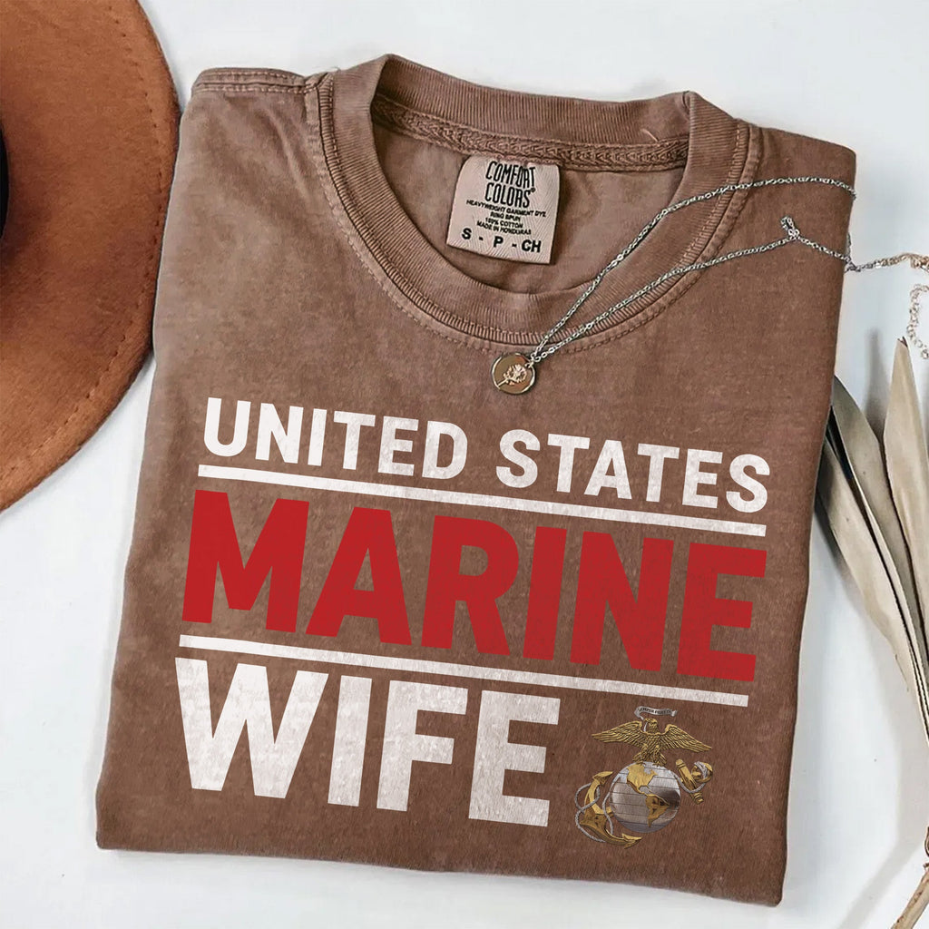 United States Marines Wife Comfort Colors T-Shirt product image 11