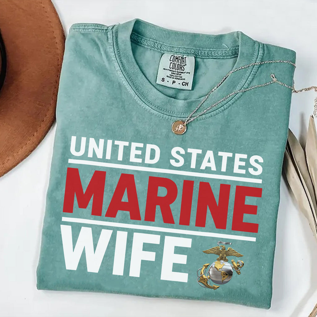 United States Marines Wife Comfort Colors T-Shirt product image 15