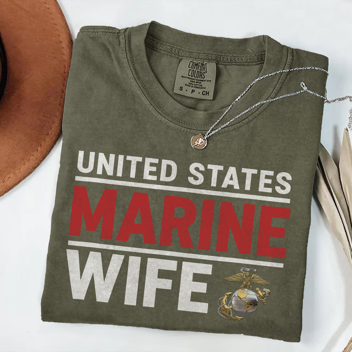 United States Marines Wife Comfort Colors T-Shirt product image 12
