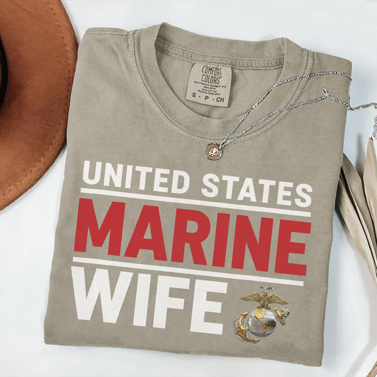 United States Marines Wife Comfort Colors T-Shirt product image 16
