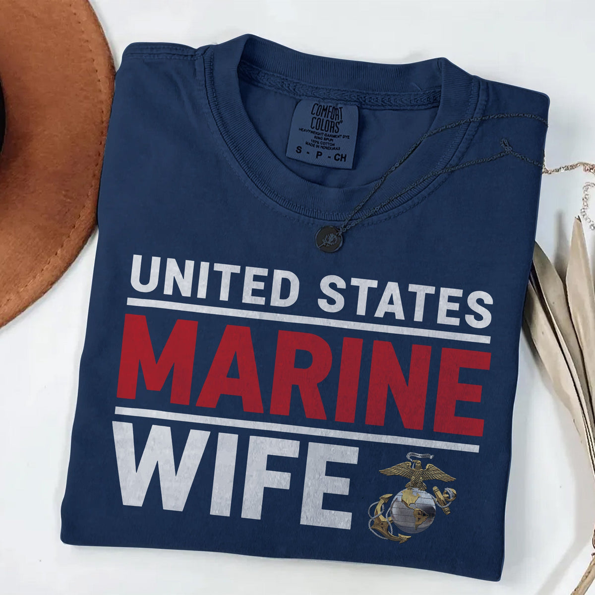 United States Marines Wife Comfort Colors T-Shirt product image 9
