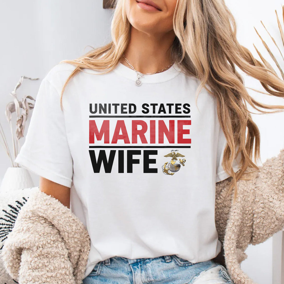 United States Marines Wife Comfort Colors T-Shirt product image 14