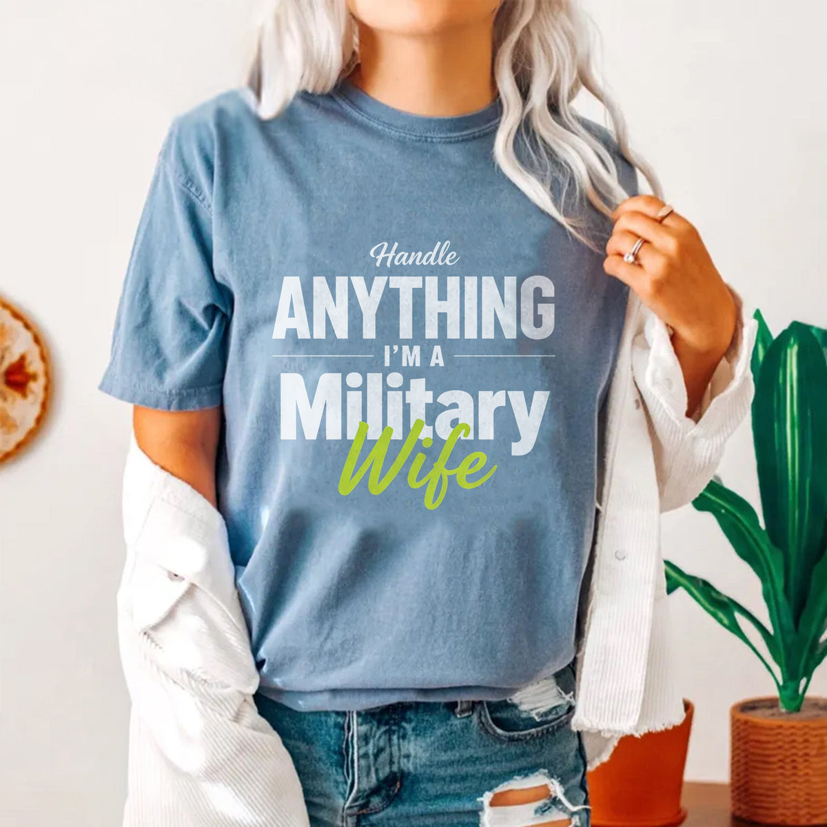 Military Wife Handle Anything Comfort Colors T-Shirt product image 7