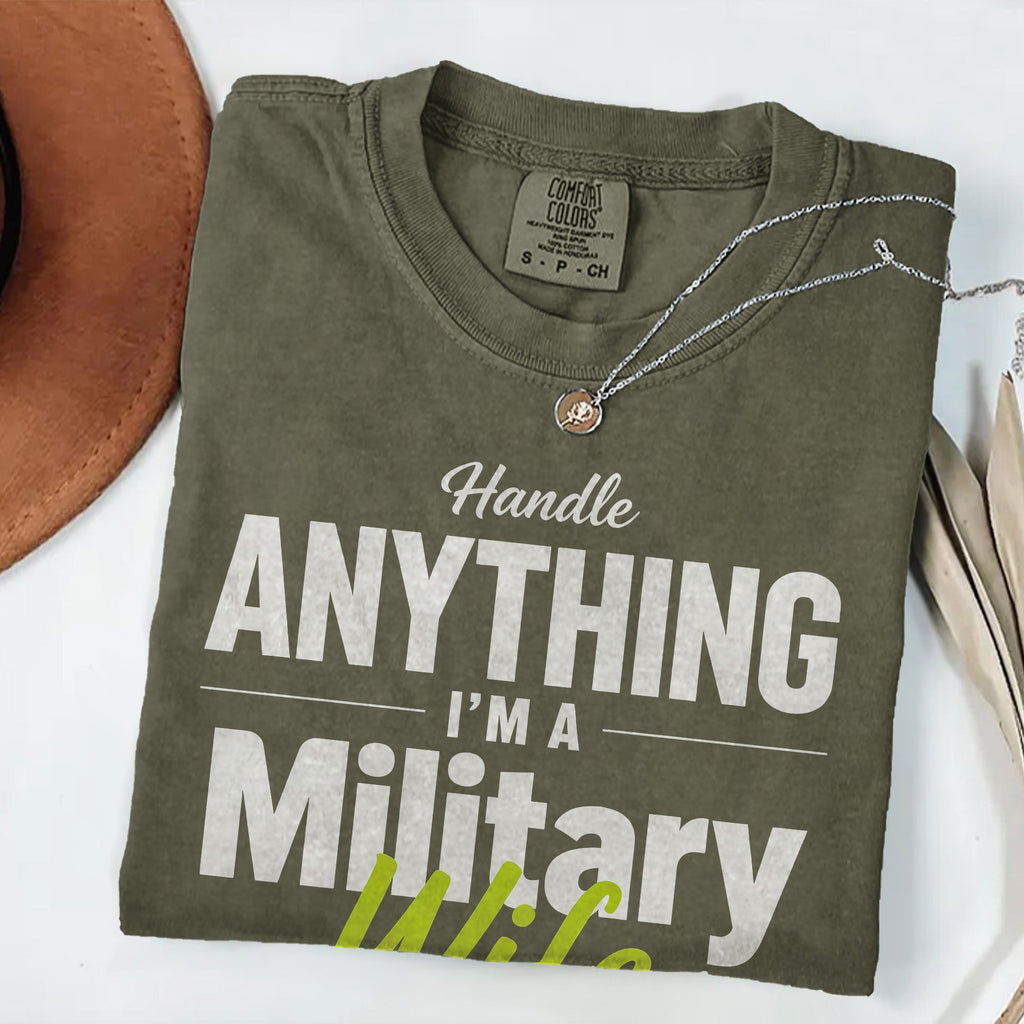Military Wife Handle Anything Comfort Colors T-Shirt product image 12