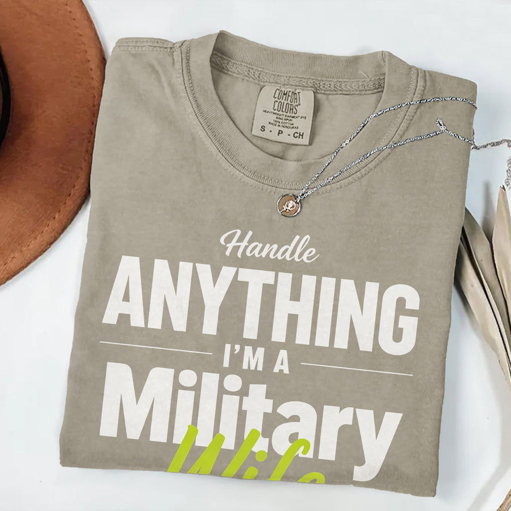 Military Wife Handle Anything Comfort Colors T-Shirt product image 16