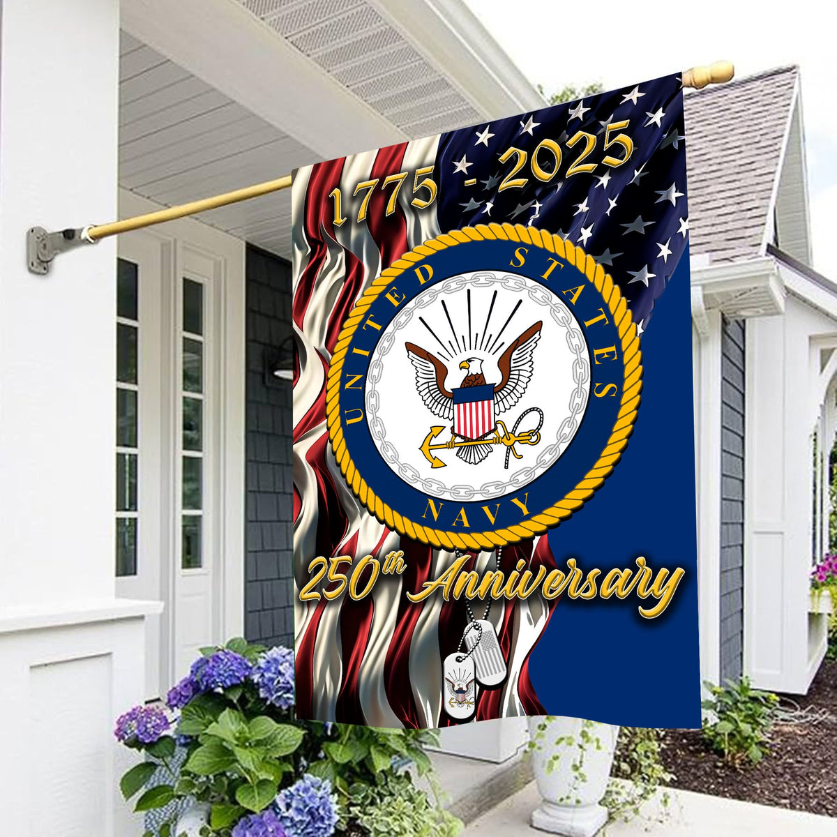 Navy 250th Anniversary Veteran Pride Flag