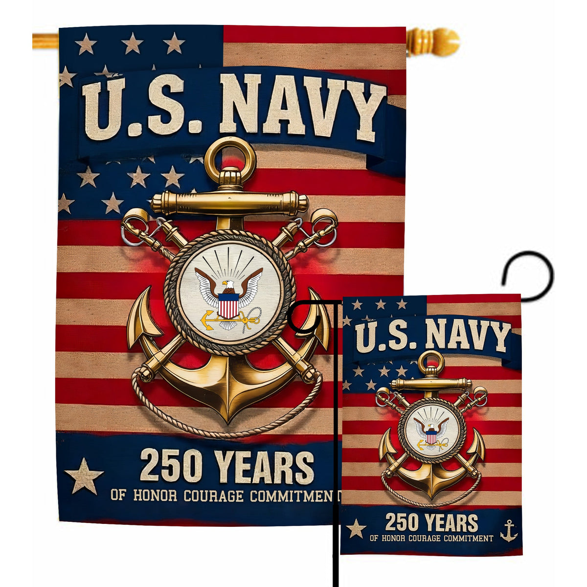 US Navy 250 Years of Honor Flag