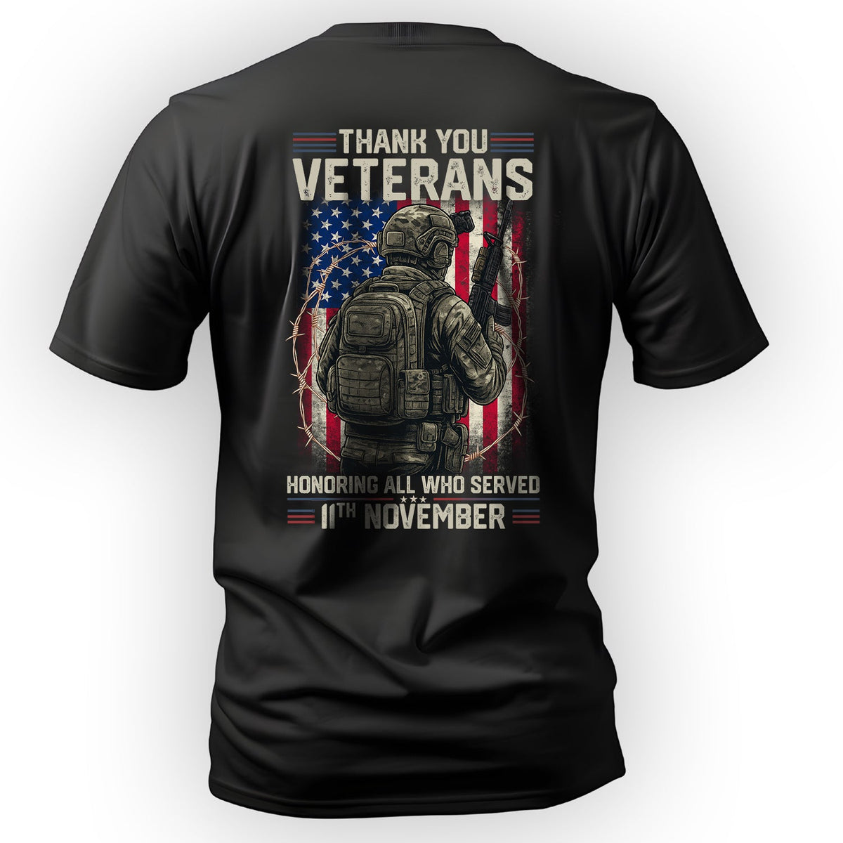 Thank You Veterans Honoring All Who Served T-Shirt product image 1