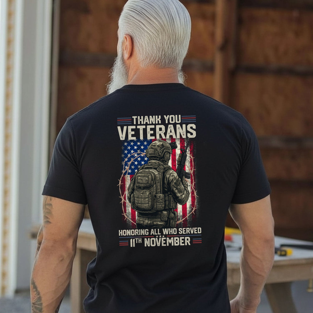 Thank You Veterans Honoring All Who Served T-Shirt product image 2