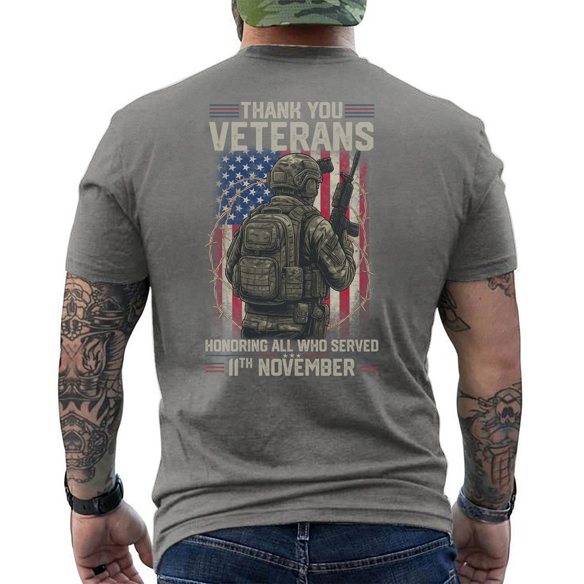 Thank You Veterans Honoring All Who Served T-Shirt product image 9
