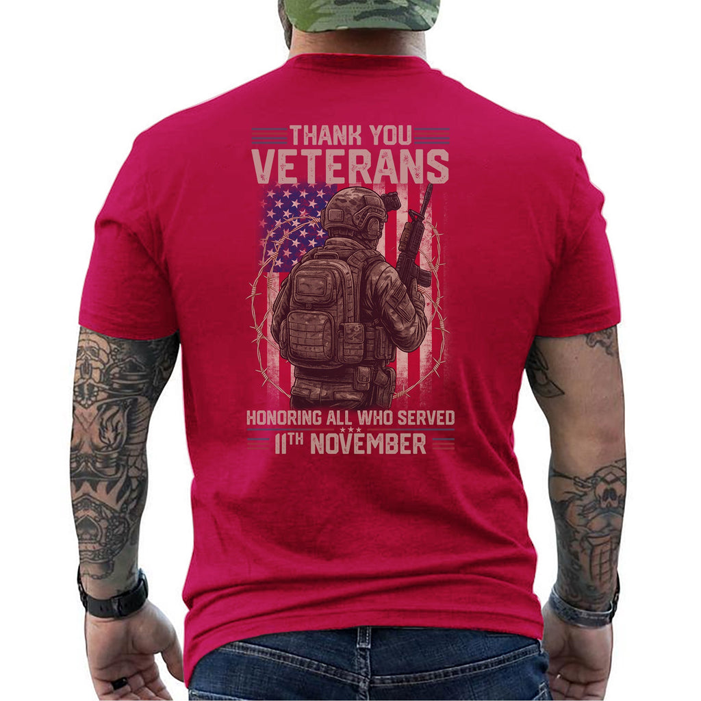 Thank You Veterans Honoring All Who Served T-Shirt product image 13