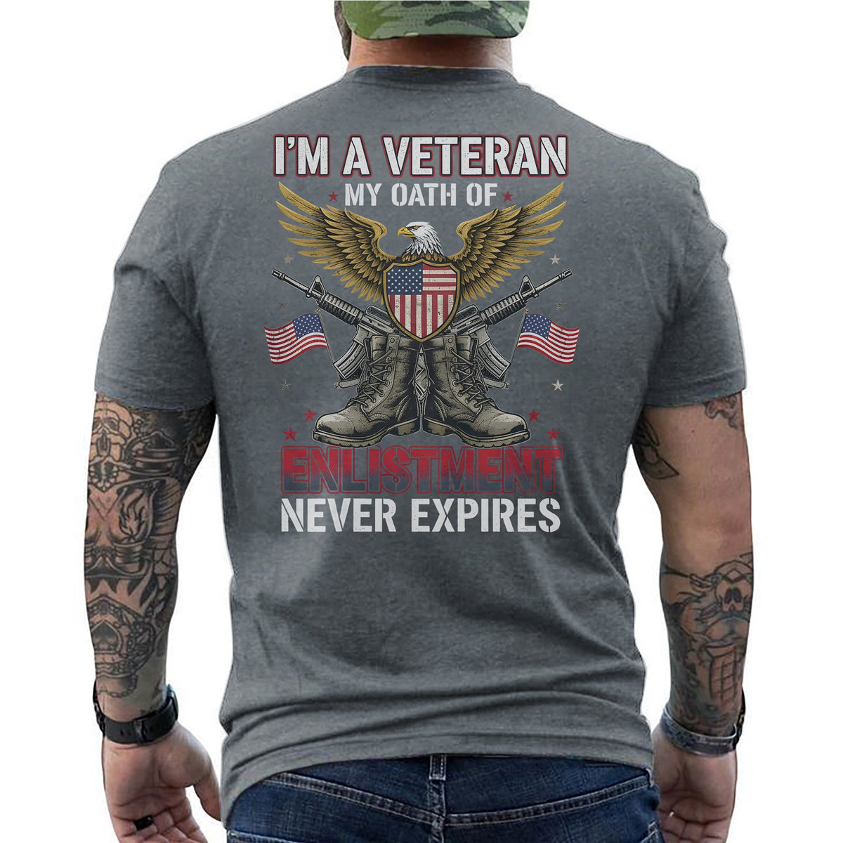 I'm a Veteran My Oath of Enlistment Never T-Shirt product image 7