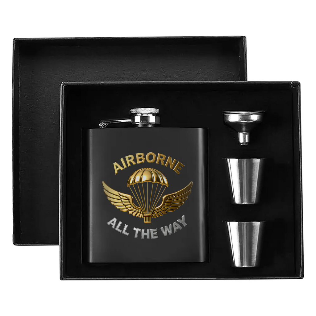 Airborne All the Way Hip Flask Set