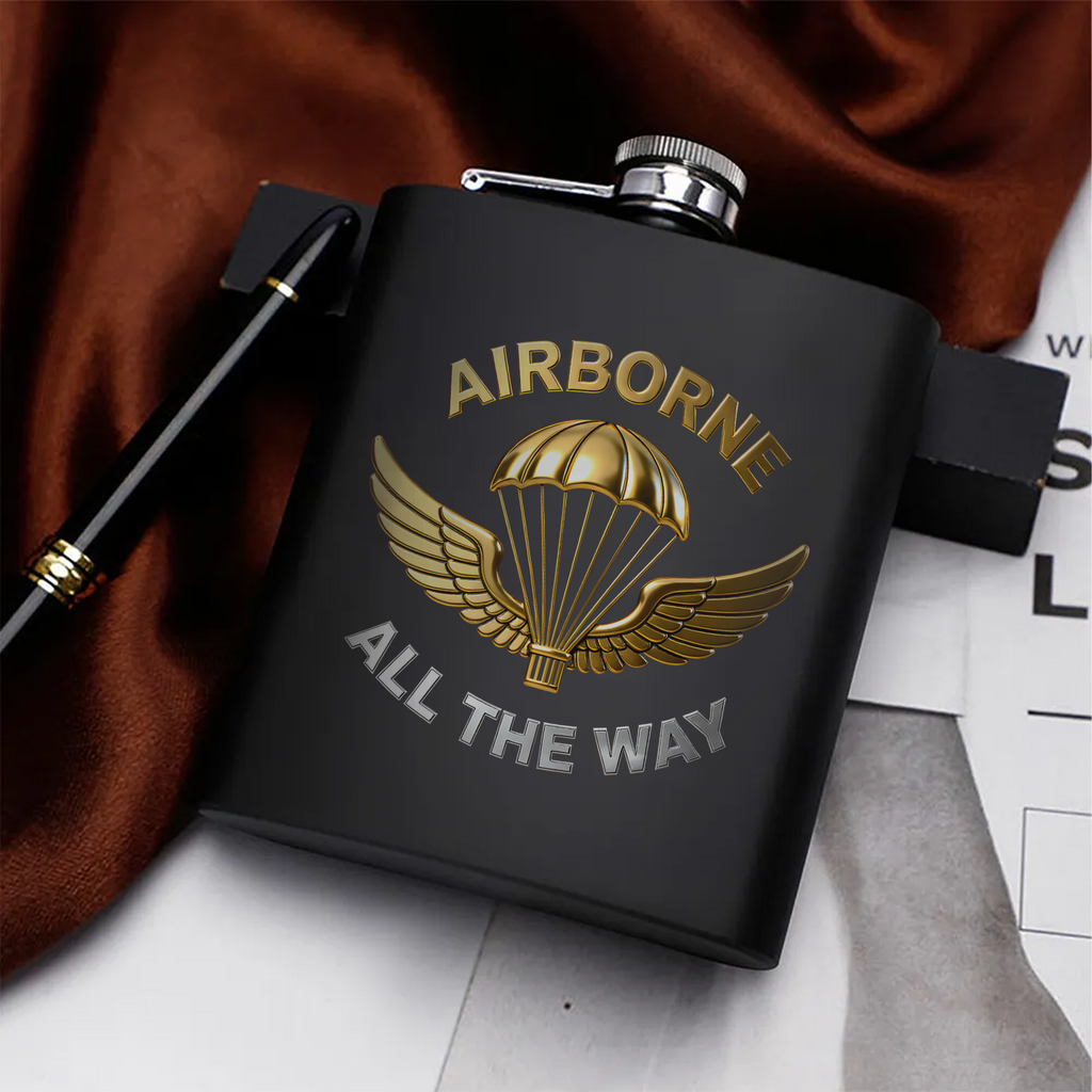 Airborne All the Way Hip Flask Set