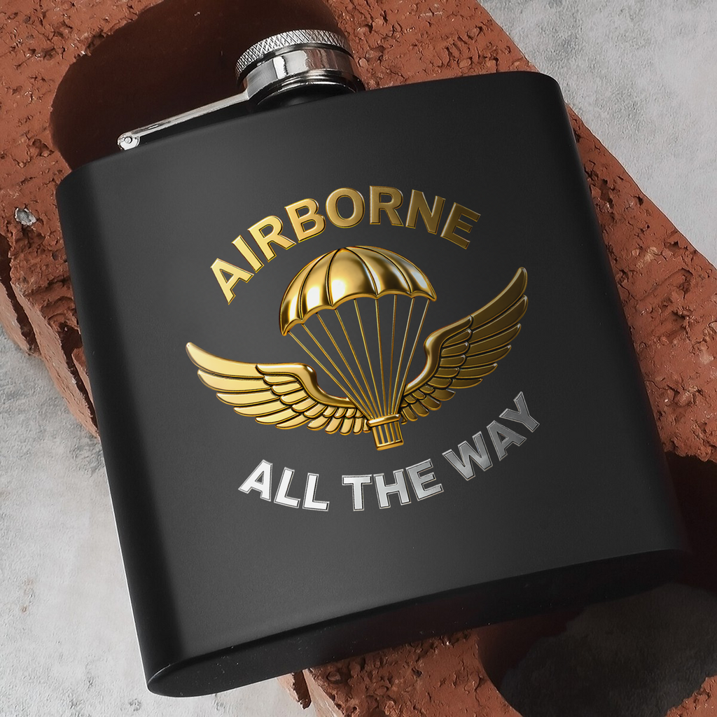 Airborne All the Way Hip Flask Set