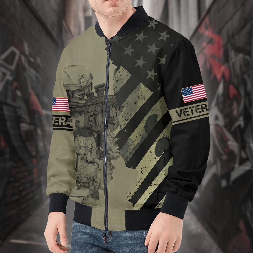 US Veteran Proud All-over Print Bomber Jacket product image 4