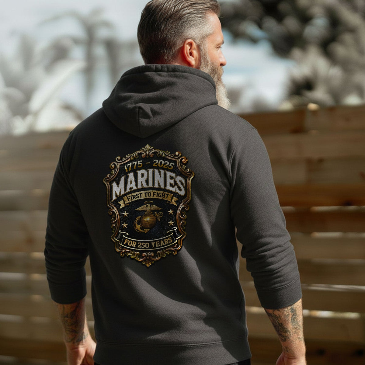 1775 - 2025 Marines First to Fight for 250 Hoodie product image 3