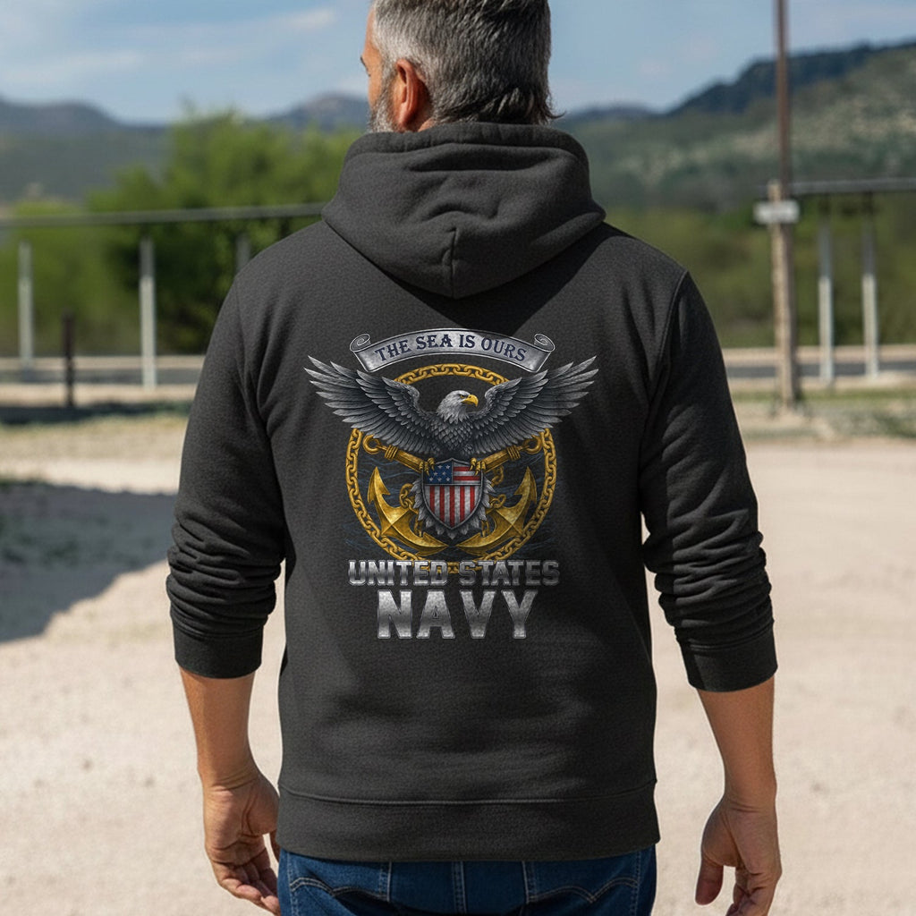 The Sea Is Ours United States Navy Proud US Hoodie product image 4