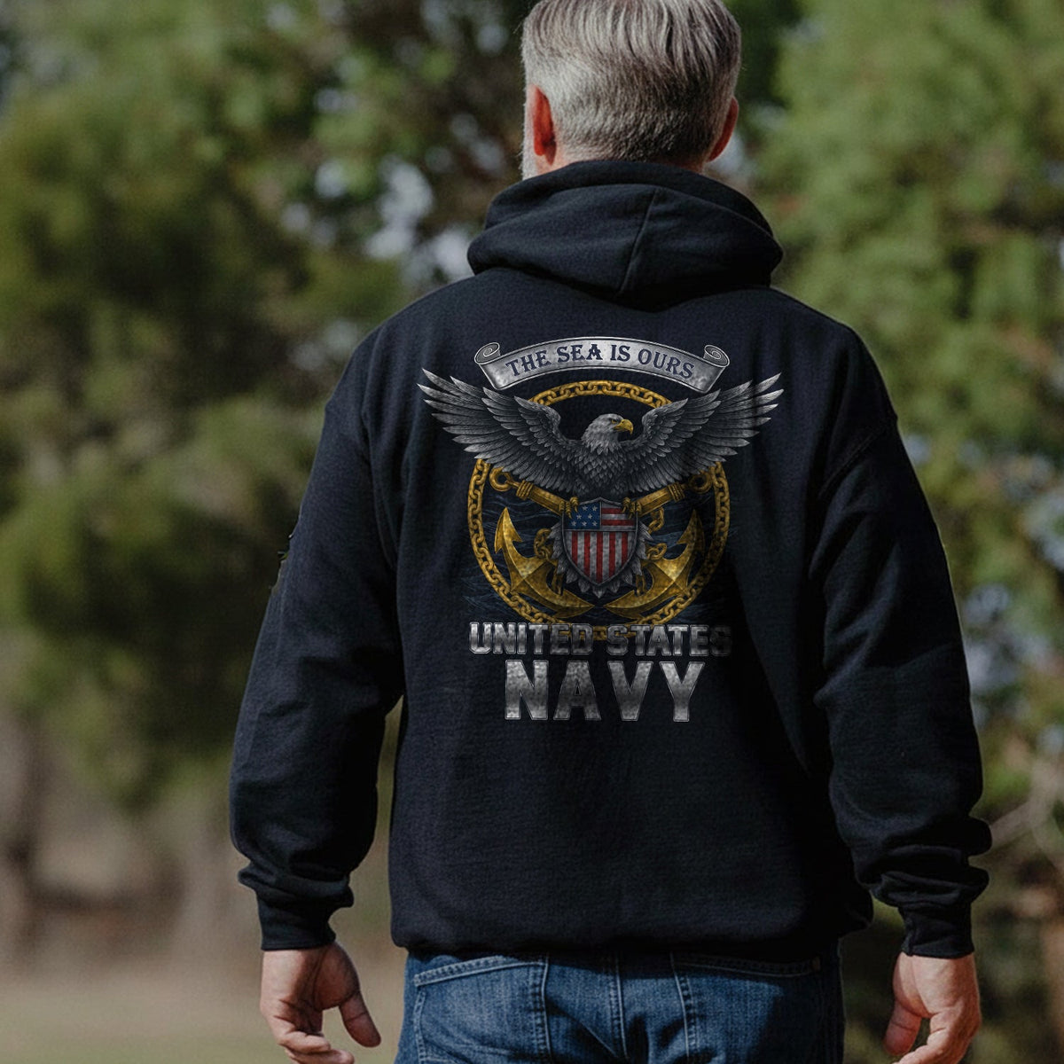 The Sea Is Ours United States Navy Proud US Hoodie product image 5