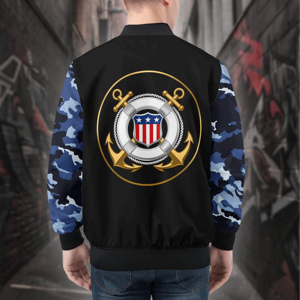 US Coast Guard Personalized All-over Print Bomber Jacket product image 2