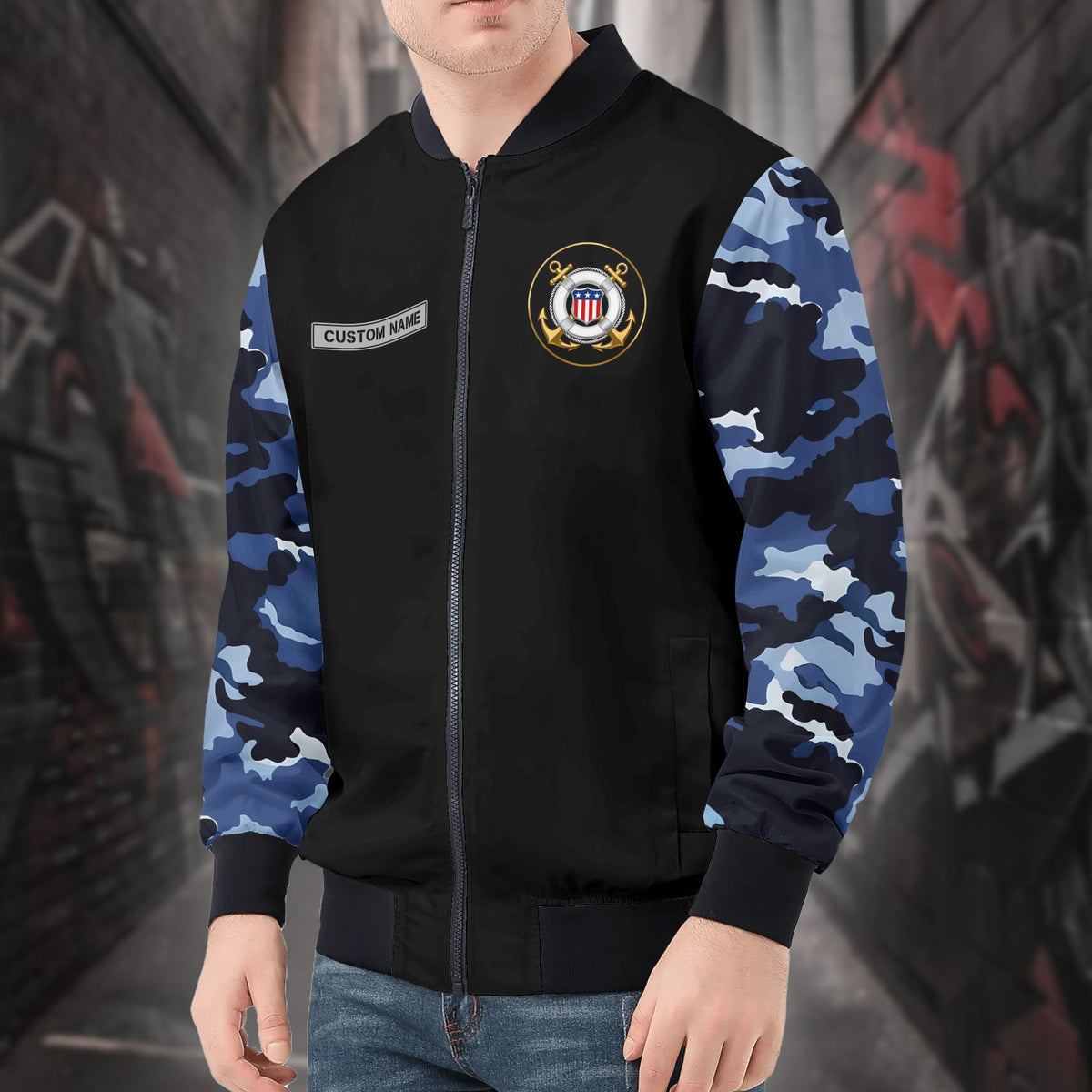 US Coast Guard Personalized All-over Print Bomber Jacket product image 4