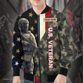 US Veteran Personalized All-over Print Bomber Jacket product image 1