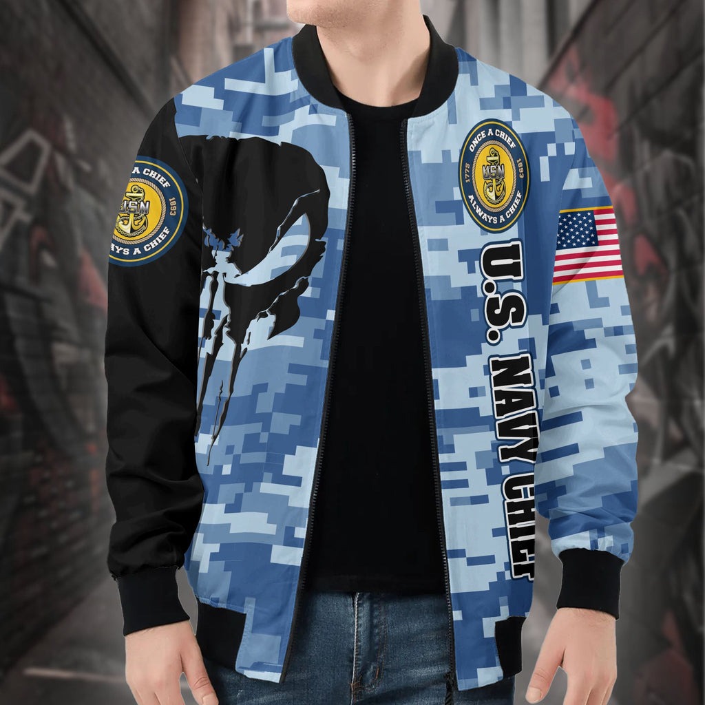 US Navy Chief All-over Print Bomber Jacket product image 5
