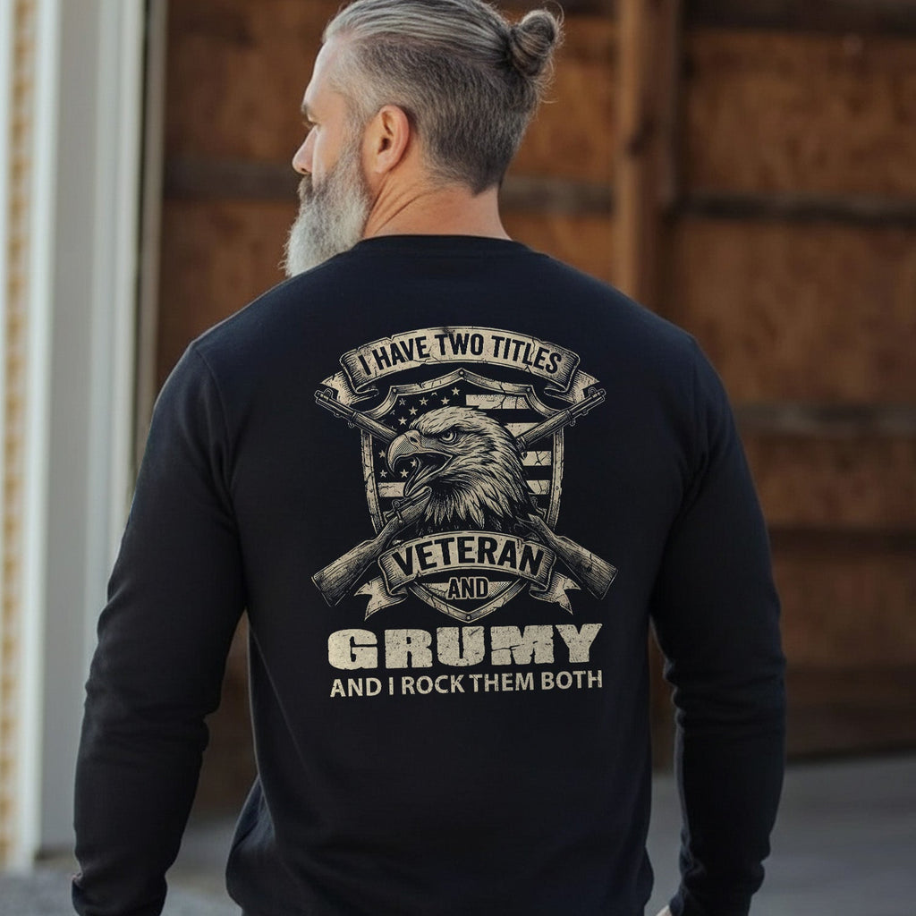 Proud Veteran with a Grumpy Side Sweatshirt product image 2