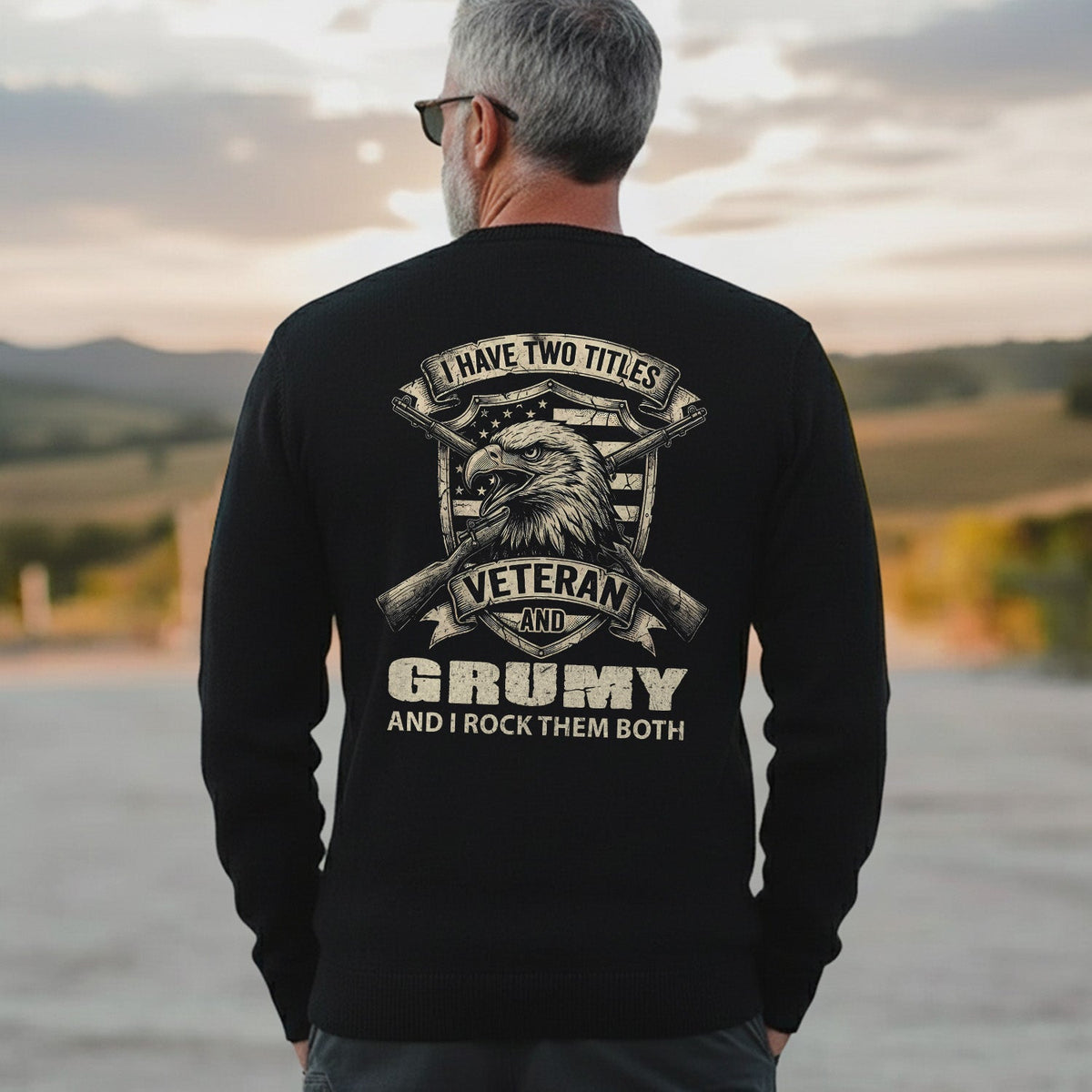 Proud Veteran with a Grumpy Side Sweatshirt product image 3
