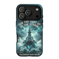 Courage Holds the Line at Sea Phone Case