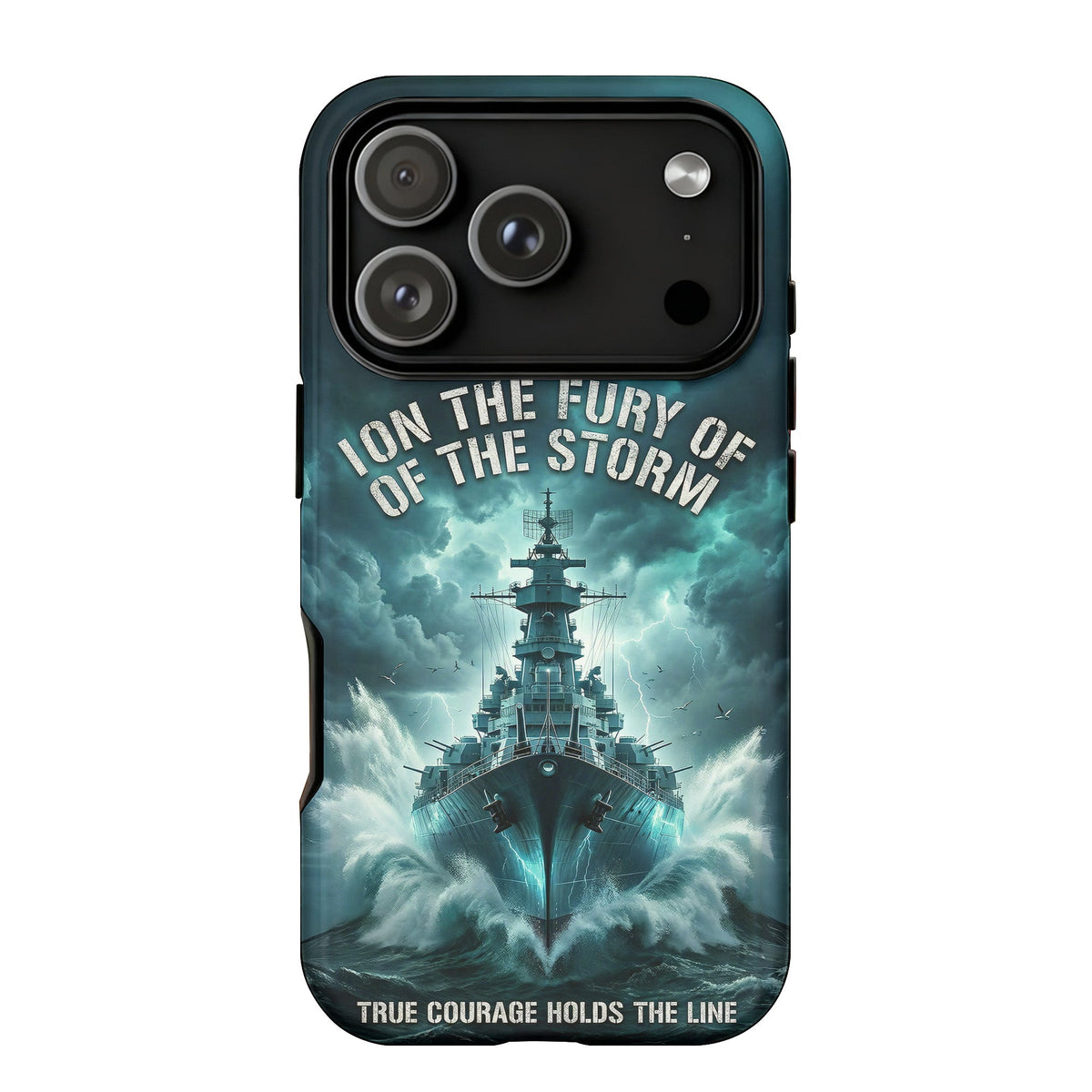 Courage Holds the Line at Sea Phone Case