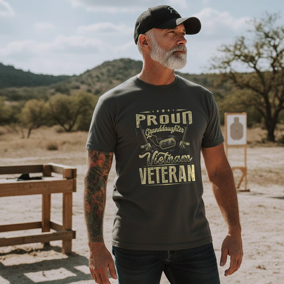 Proud Tribute to a Vietnam Veteran Granddaughter T-Shirt product image 3