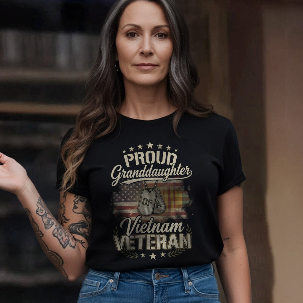 Proud Granddaughter of a Vietnam Veteran T-Shirt product image 3