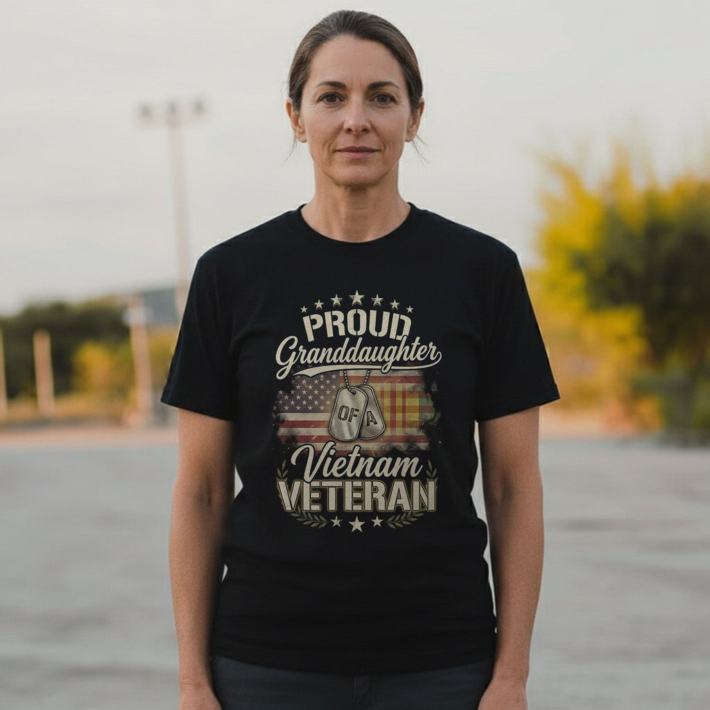 Proud Granddaughter of a Vietnam Veteran T-Shirt product image 4