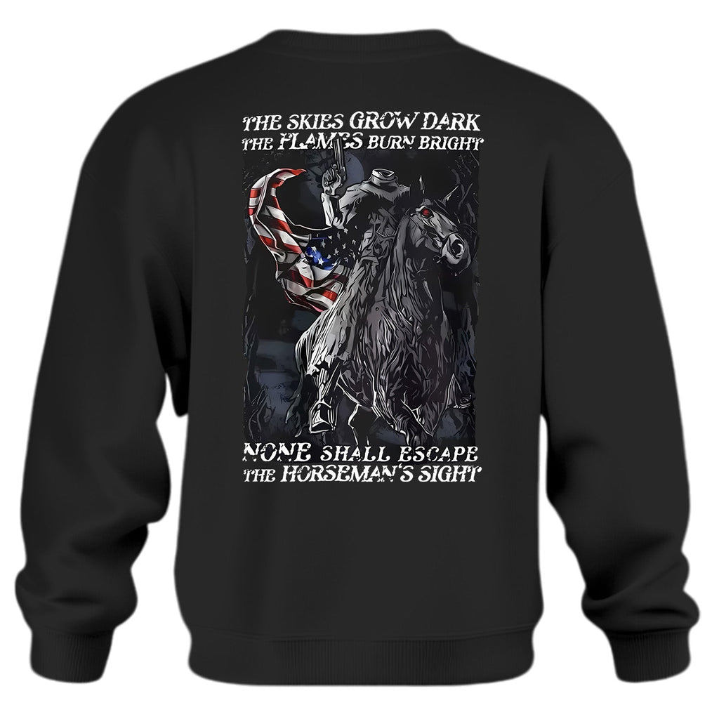 Dark Skies and Fiery Flames Design Sweatshirt product image 1