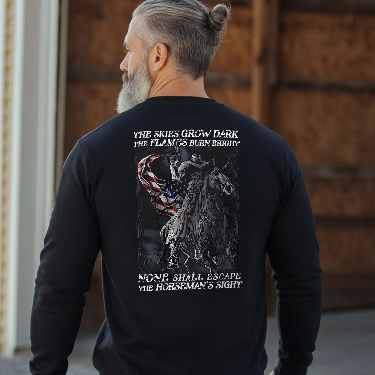Dark Skies and Fiery Flames Design Sweatshirt product image 2